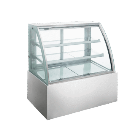Three-Layer Curved Glass Cake Showcase (1)