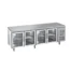 GN Series Glass-Door Refrigerated Prep Counters with LED-Lit Storage