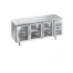 GN Series Glass-Door Refrigerated Prep Counters with LED-Lit Storage