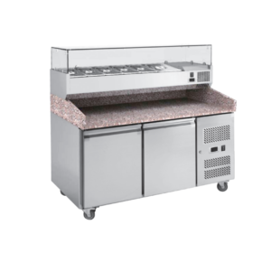 Granite-Top Pizza & Sandwich Prep Counter with VRX Topping Rail (2)