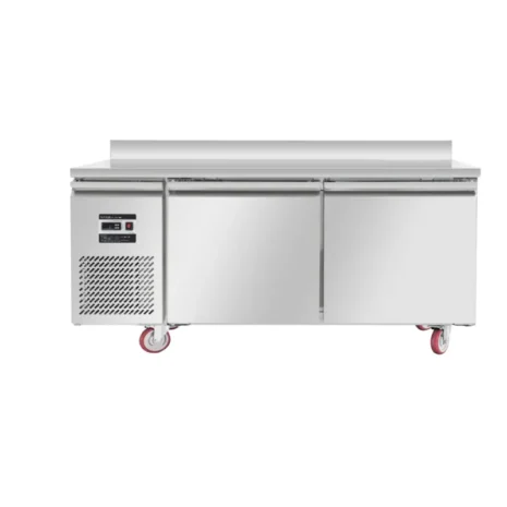 Stainless Steel Refrigerated Prep Counters (2) Stainless Steel Refrigerated Prep Counters (1)