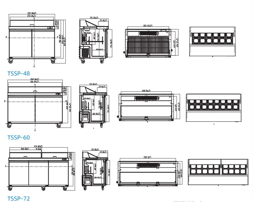 Commercial Salad and Sandwich Prep Table