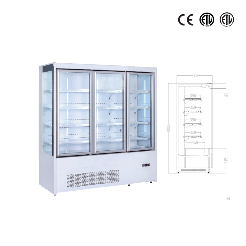 530–820L Alloy-Framed Glass Door Display Refrigerator