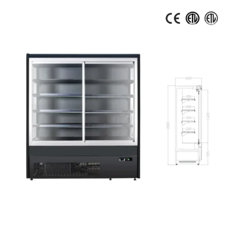 660mm Series Double-Layer Alloy Sliding Door Display Refrigerator 660mm Series Double-Layer Alloy Sliding Door Display Refrigerator