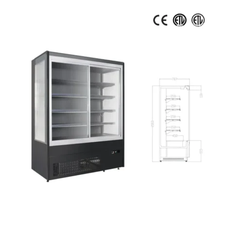 787mm Sliding Glass Door Display Refrigerator