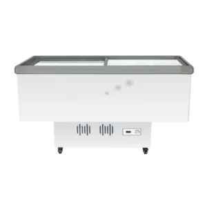 Commercial Flat Glass Island Freezer