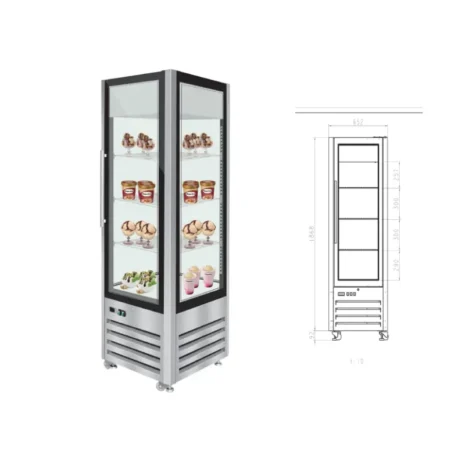 Commercial Upright Ice Cream Display Freezer (1) Commercial Upright Ice Cream Display Freezer (1)