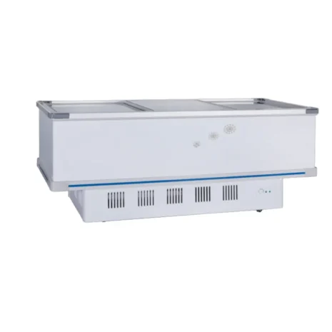 Flat Glass Sliding Lid Display Freezer (1) Flat Glass Sliding Lid Display Freezer (1)