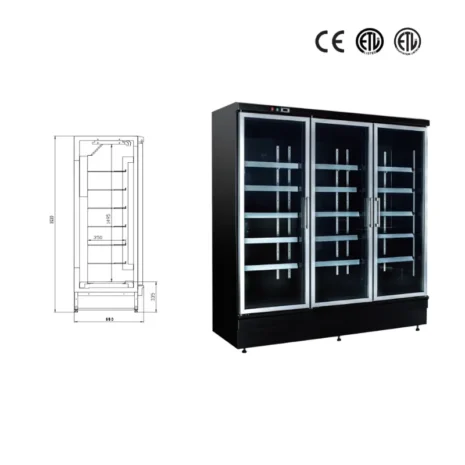 Split-Type Upright Refrigerator & Freezer Display Cabinet